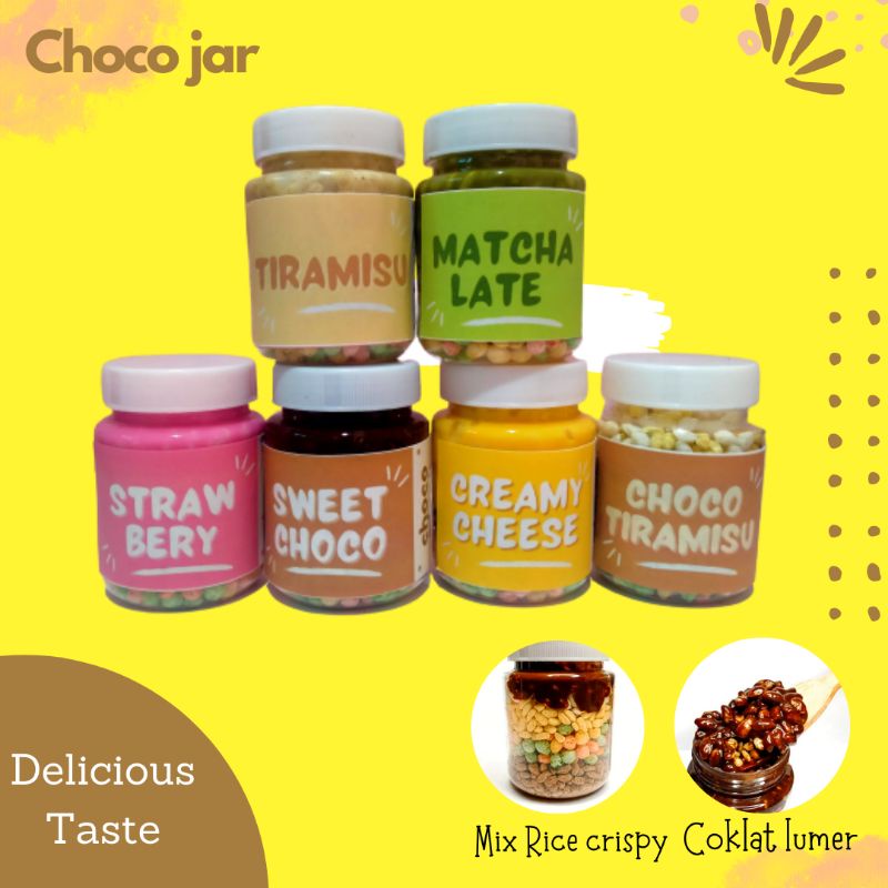 

choco jar crunchy coklat jar renyah coklat lumer nyam nyam coklat premium Snack jar . jajanan umamy