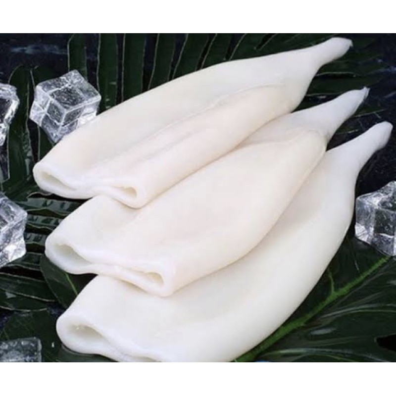 

frozen cumi squid tube seafood kupas bersih 1 kg