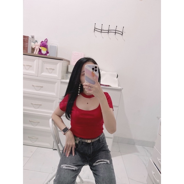 Croptop coker lengan pendek | atasan crop kaos coker import | croptop import | croptop fashion korean wanita | Aquarius boutique89