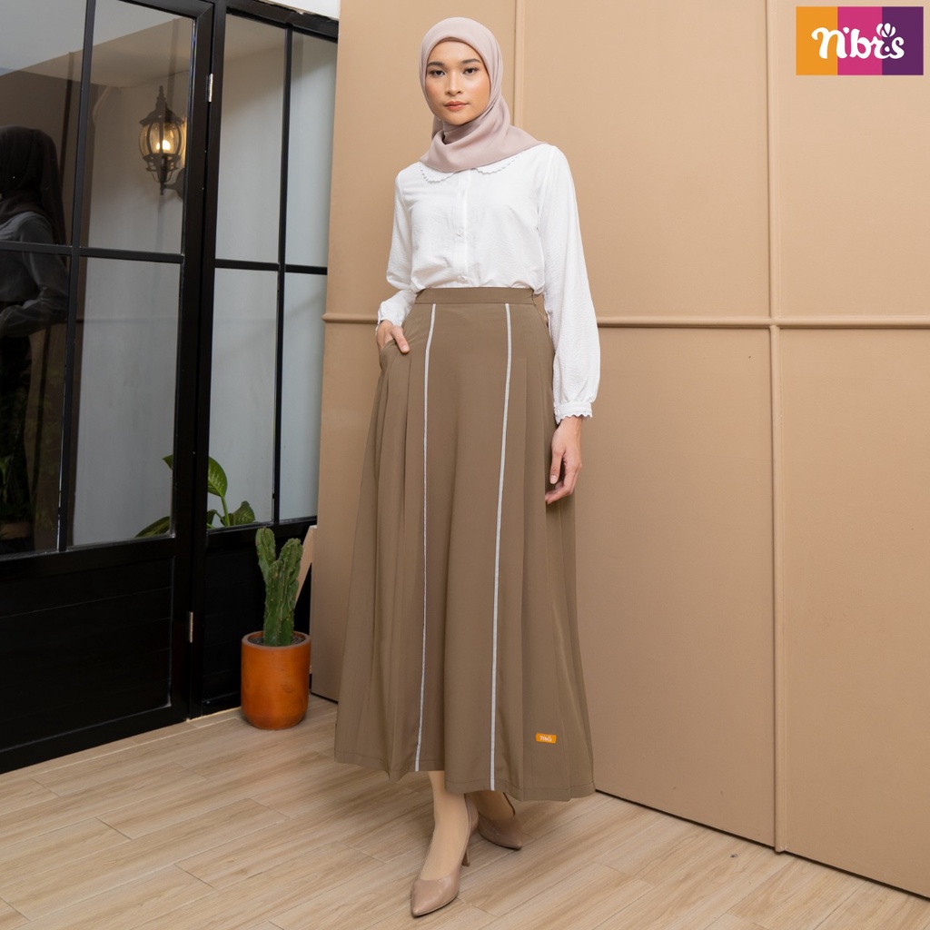 Nibras Rok NR 16 Bahan Khosibo Bawahan Rok Wanita Simpel Modern By Nibras bisa COD