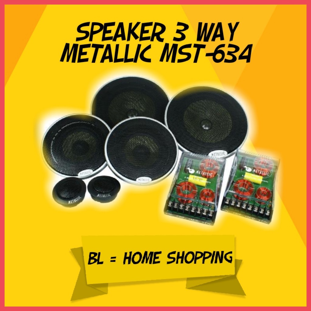 Speaker 3way Metallic MST634 Speaker 3 way Metallic MST 634 Original