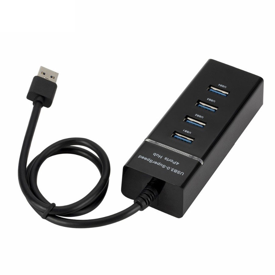 USB HUB High Speed 3.0 Slot 4 Port 5Gbps Komputer Laptop PC Kabel 30cm Adaptor