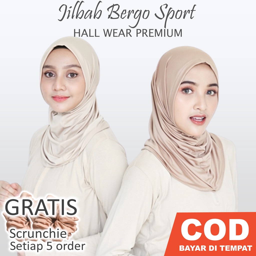 Jilbab Non Pet Hijab Non Pet Jilbab Jersey Non Pet Bergo Non Pet Jilbab Olahraga Sport Hijab Olahrag