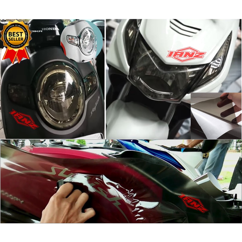 SKOTLET LAMPU MOTOR / SKOTLET SMOKE LAMPU MOTOR HITAM TRANSPARAN / SKOTLET / HEADLAMP