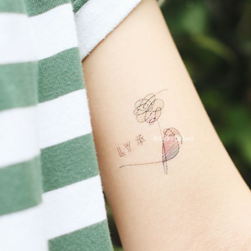 ST34 - 4 | STICKY TATTOO TEMPORARY TATO TEMPORER BTS LOVE YOURSELF