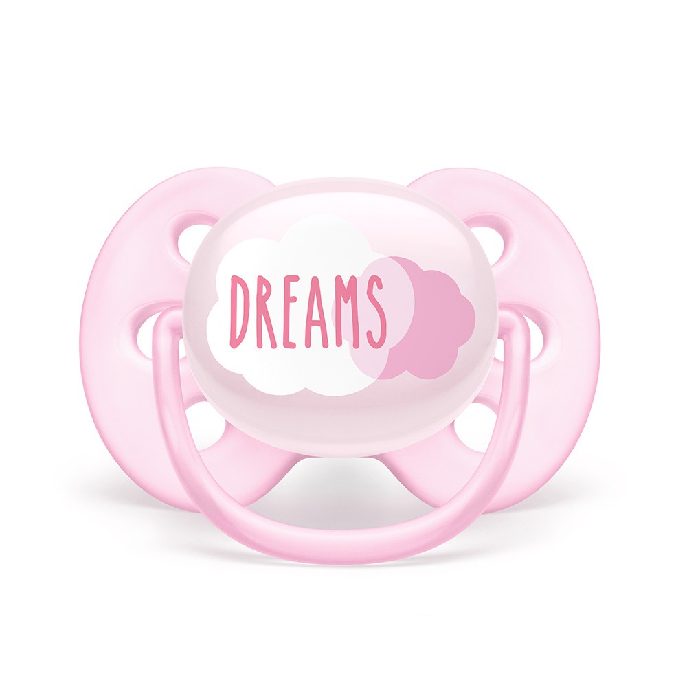 Empeng Bayi 0-6 Bulan Philips Avent Soother Air Night Time Girl Dream 0-6m SCF527/01