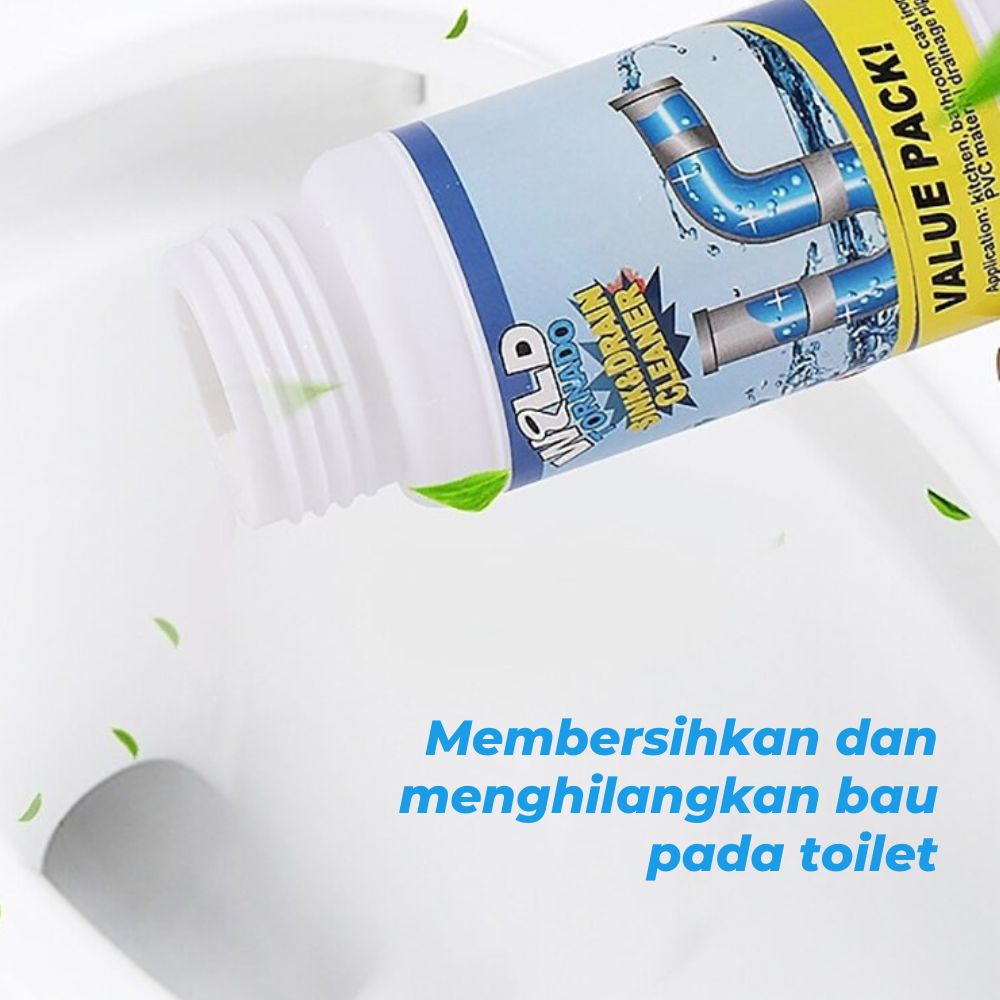 MARKETBIX Pembersih Pipa Toilet Anti Tersumbat Closet Dredging Agent Cleaner World Tornado 110 Gram