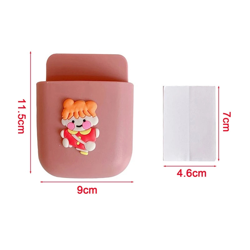 [Creative Cute Cartoon Wall-Mounted Storage Box ][Air Conditioning Remote Control TV Storage Box ][Living Room Bedroom Background Wall Decoration Organizer][Multifunctional Mobile Phone Plug Office Household Bracket]