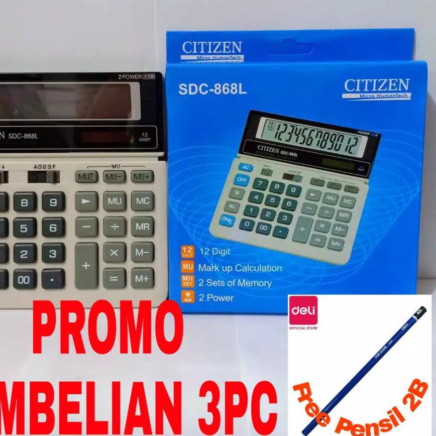 

Terbaik Citizen Calculator SDC-868L - Kalkulator Desktop Meja Kantor SDC 868L ...