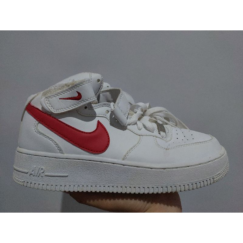 Sepatu Sneaker Air Jordan White list pink