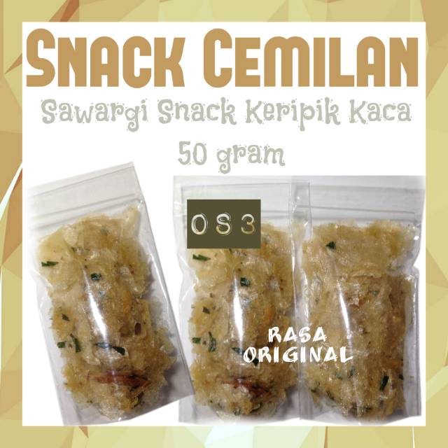 

《OS3》 Keripik Kaca Original 50 gram Sawargi Snack kripca