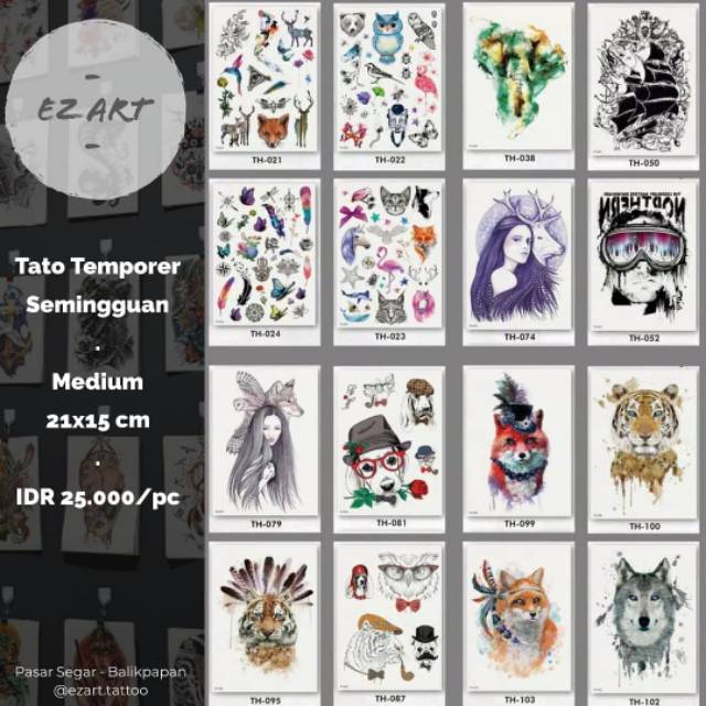 SERI TH Tato  temporer  fashion temporary tattoo sementara 