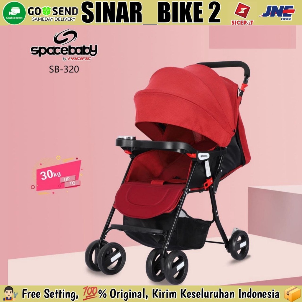 Baby Stroller SPACEBABY SB 320 Kereta Dorong Anak Bayi Ada Tudung Anti Nyamuk