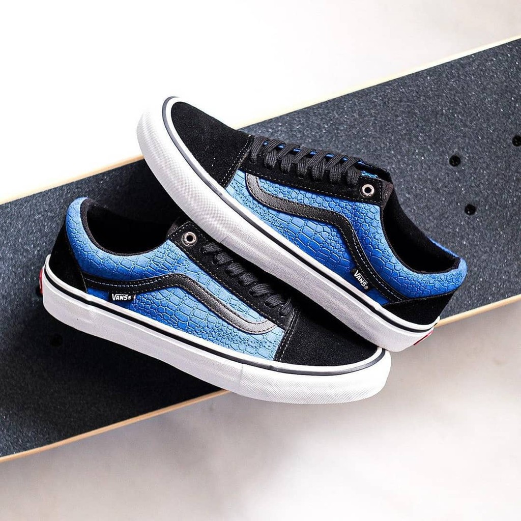 (SALE) VANS OLDSKOOL PRO X ROWAN ZORILLA BLACK BLUE CROCODILE ORIGINAL