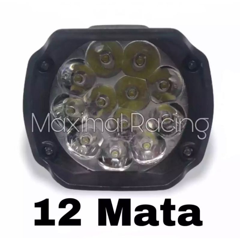 Lampu Tembak Spion Motor 12Mata 12Wat Waterproof / Lampu sorot Motor / Lampu tembak motor Super terang