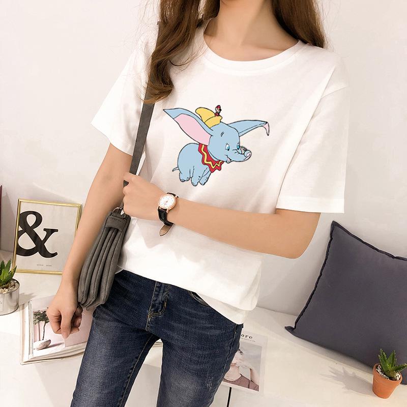  Kaos  T shirt Wanita Lengan Pendek Model Longgar Warna  