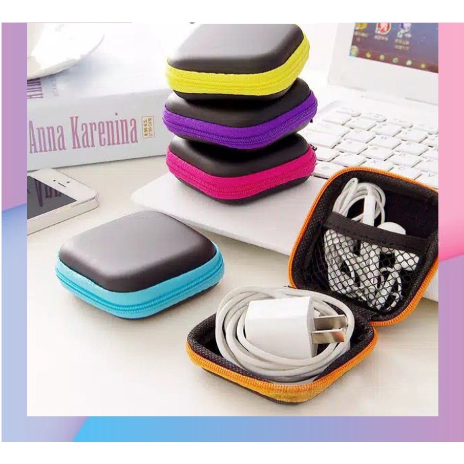 Dompet Mini Penyimpanan Kabel Headset Koin / Tas Kecil Serbaguna