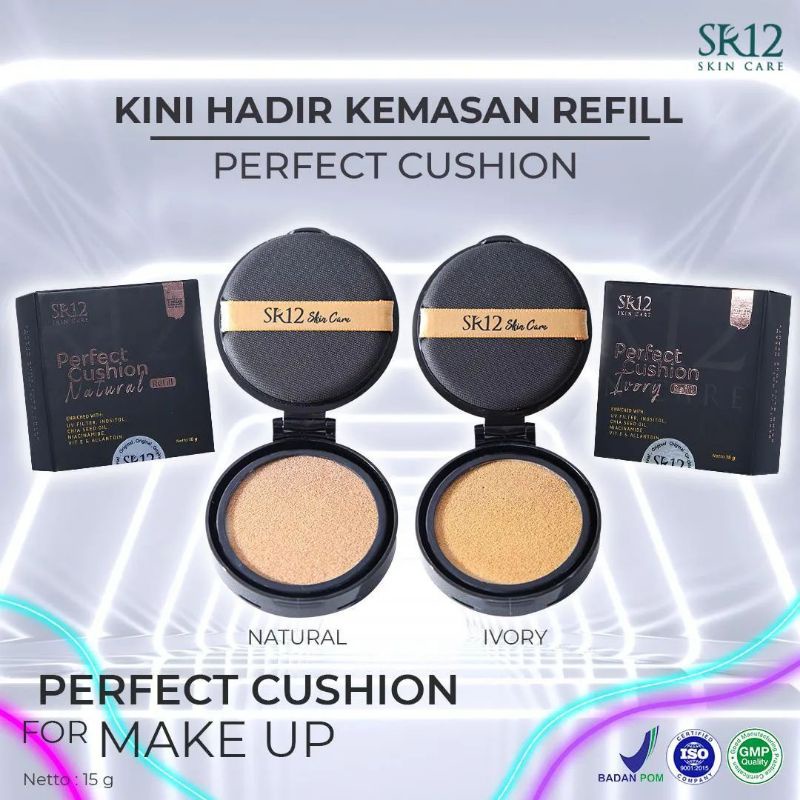 Perfect Cushion SR12 Refill/Refill Cushion SR12 Cushion Cushion Waterproof Glowing Tahan Lama Bedak 