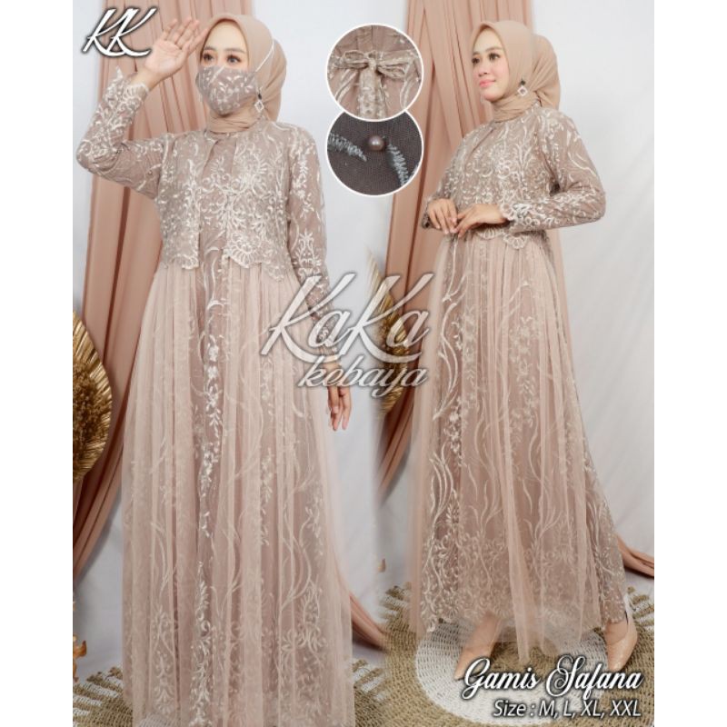 Gamis kaka kebaya/gamis pesta/gamis modern/gamis muslim