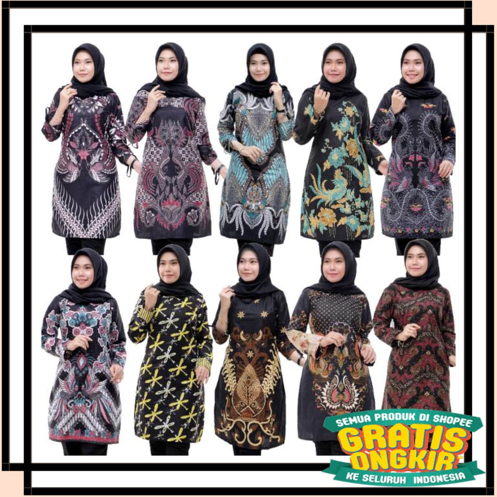 BATIK SEMARANG MURAH - TERBARU TERKINI / Atasan Batik Dolby Dolbi Dobby Doby Tenun Sutra Tulis