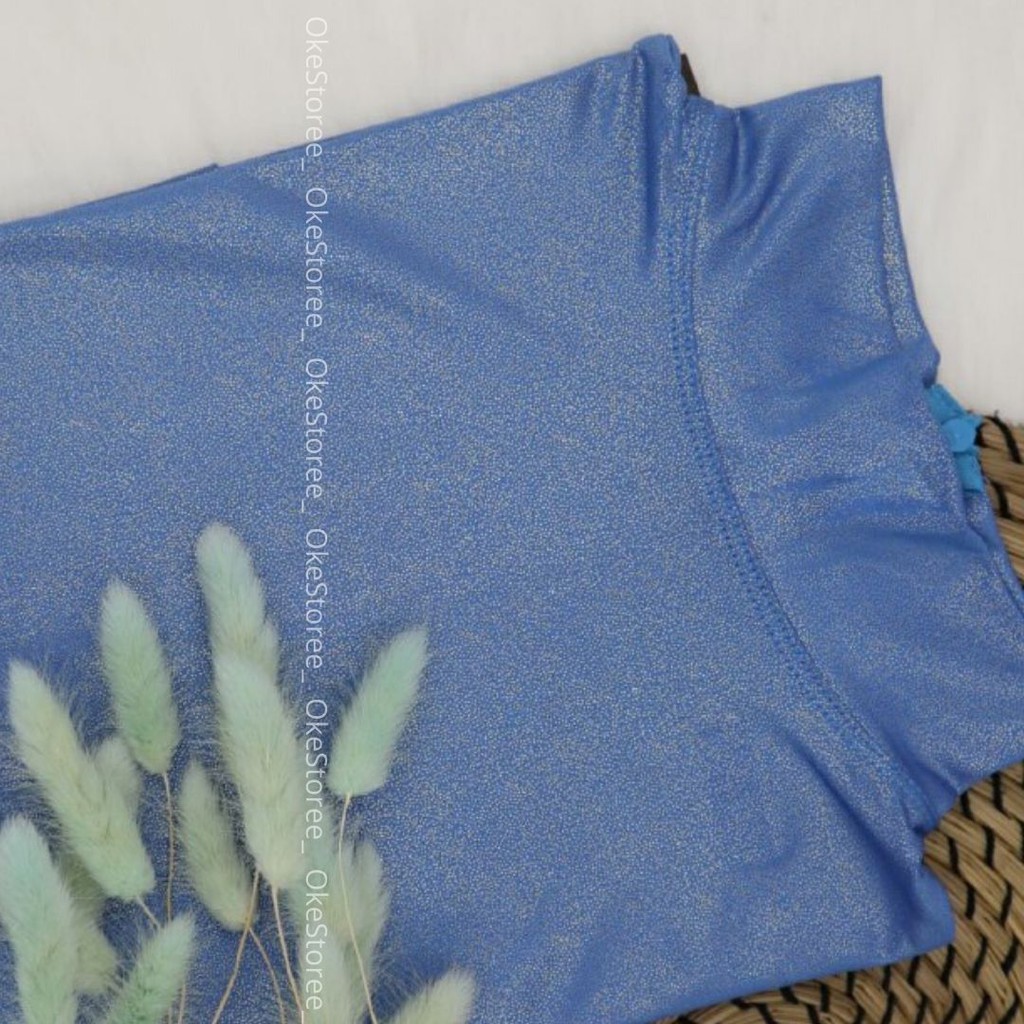MANSET GLITTER SLETING/ MANSET GLITTER PENGANTIN / MANSET PESTA GLITTER /MANSET GLITER PENGANTIN-BIRU FROZEN