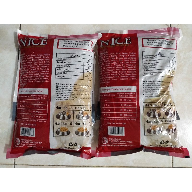 NICE 1 KG - Makanan Kucing Kering