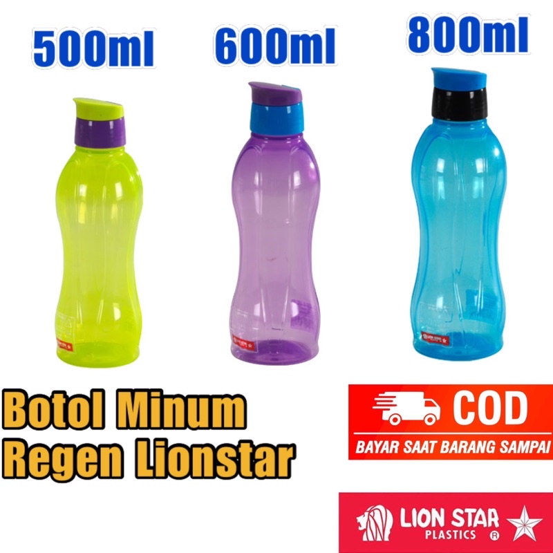 Botol Minum Sekolah Klip 800ml Lionstar Foodgrade Botol Minum Plastik