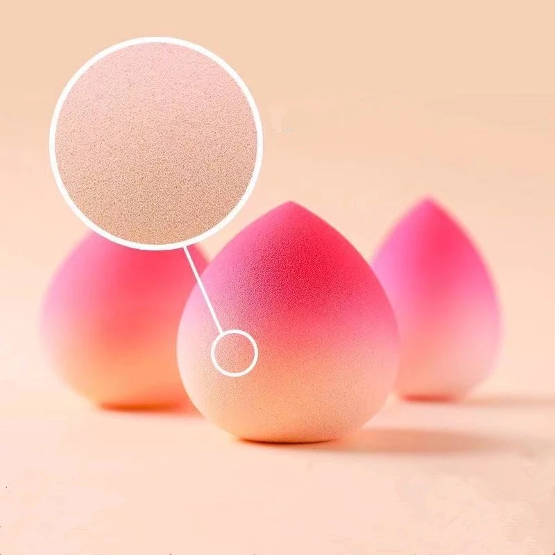 1pc Spons Beauty Blender Bentuk Tetesan Air Warna Gradasi