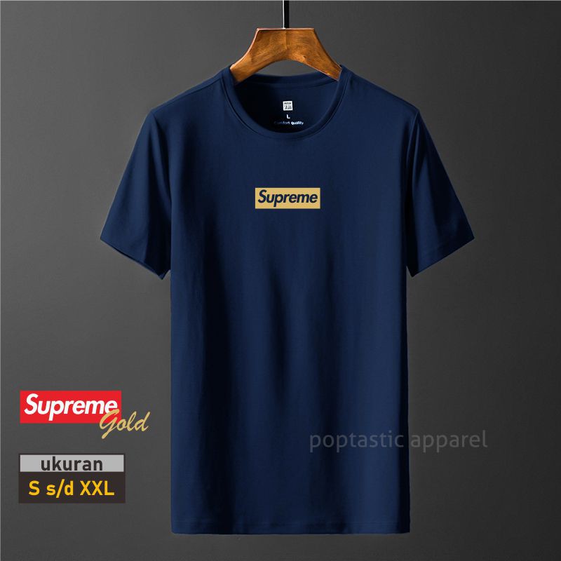 SUPREEMEE- Kaos Distro Pria Wanita Katun Combad 30S Premium/ LEMBUT / ADEM