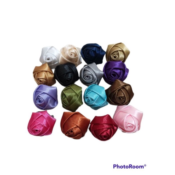 Bross Bunga Satin Pita Random