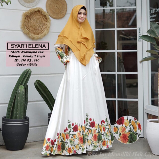 Gamis Syari LUX ELENA muslimah dress maxmara lux