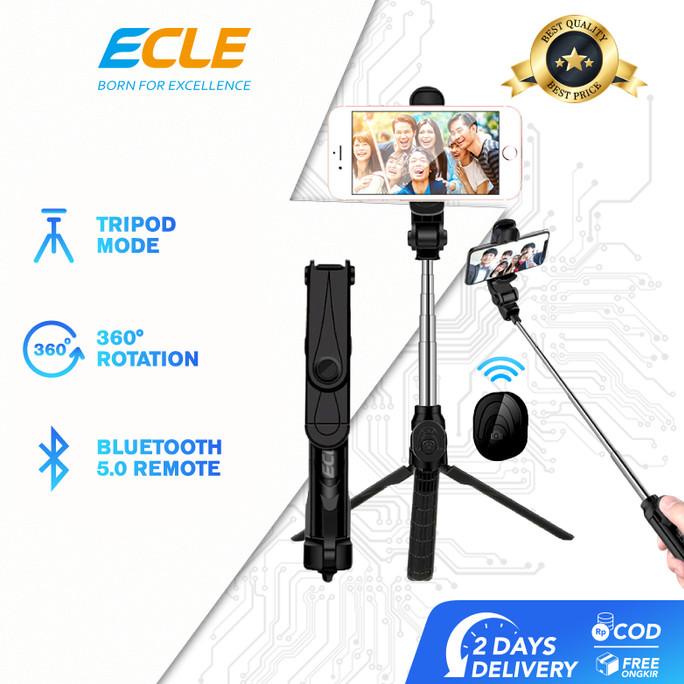 Ecle Selfie Stick 3In1 Tongsis Tripod Hp Bluetooth Remote