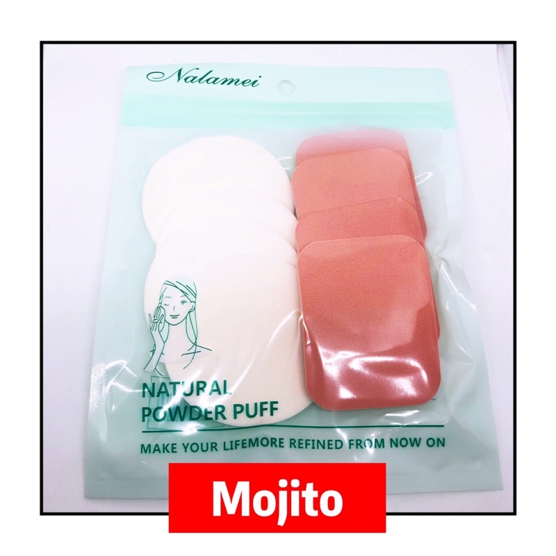 (8PCS) Spon Cushion / Spon Bedak Isi 8PCS  / Spon Bedak Bulat+Kotak / Cushion Foundation