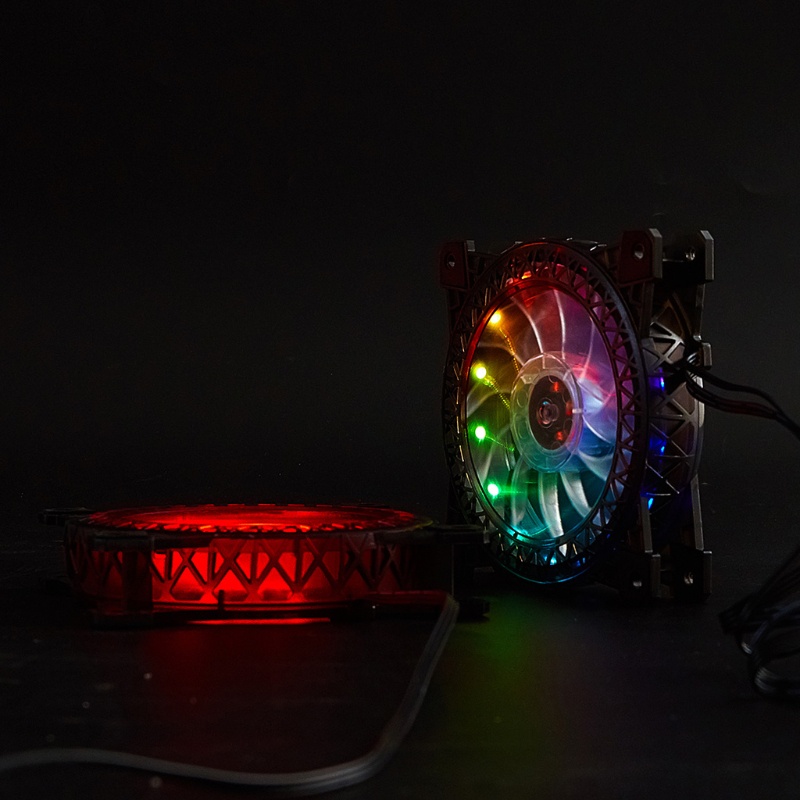 Vivi Kipas Pendingin CPU 120mm Senyap Dengan Lampu RGB Untuk Komputer PC