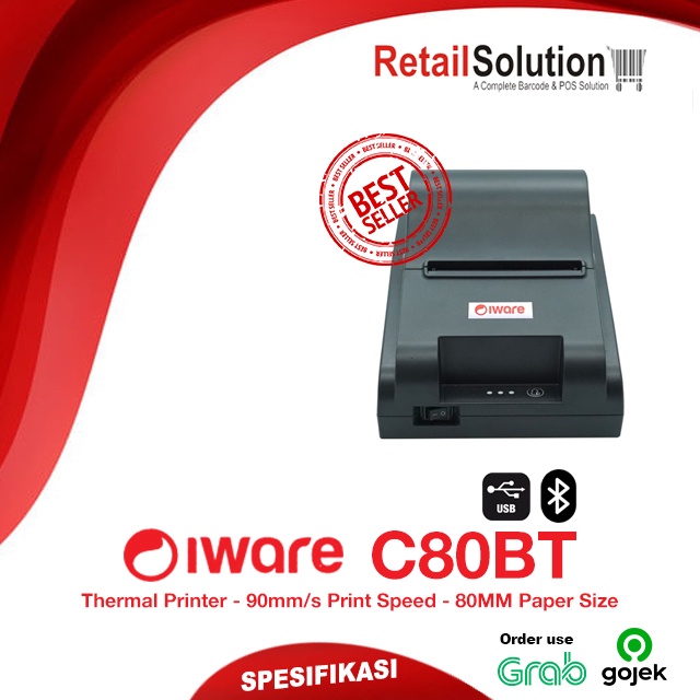 Printer Thermal Bluetooth 80mm - Iware C80BT / C-80BT / C80-BT