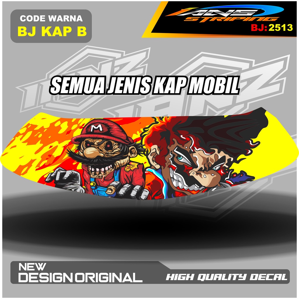 STICKER DECAL KAP CUP MOBIL BRIO, AGYA, JAZZ, AVANZA, INOVA / DECAL STIKER CUP KAP MOBIL / STIKER KAP MESIN