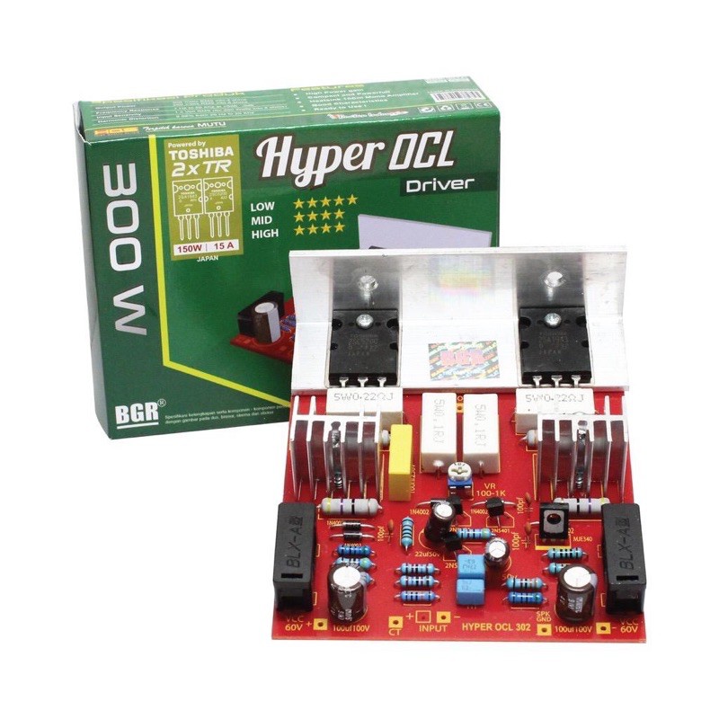 KIT AMPLIFIER HYPER OCL 300W 300W DENGAN TR 300W + TR POWER AMPLIFIER MONO BELL BGR