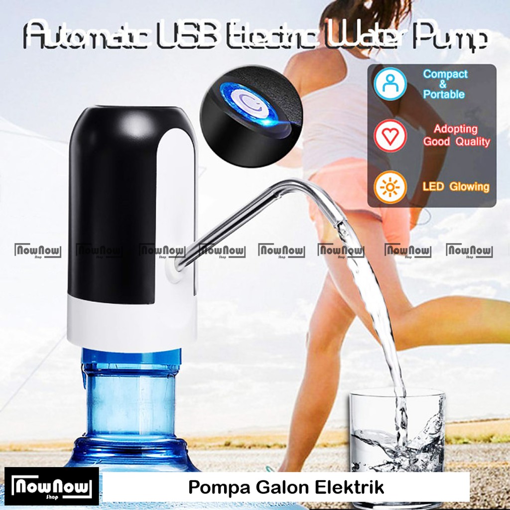 Pompa Air Galon Elektrik Portabel Recharge Able Dispenser Mini USB Charge Smart Button