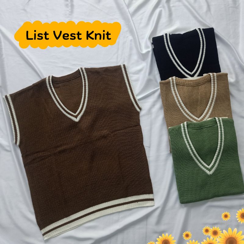 vest rajut / rompi rajut korea / knit vest  / outer rajut / rompi rajut / vest rajut korea