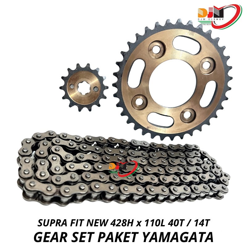 Gear Set Paket SUPRA FIT NEW KTL 428H 110L 40T 14T Original Yamagata