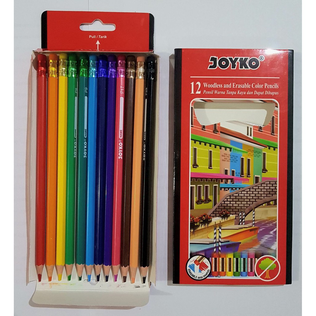 Pensil Warna Joyko Erasable Isi 12 ( Dapat Dihapus)