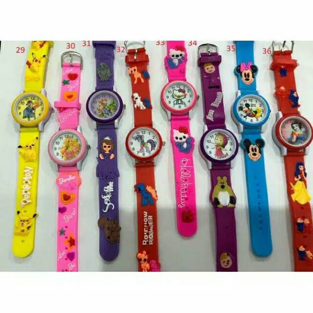 JAM TANGAN ANAK ANAK KARAKTER TIMBUL Strap Rubber