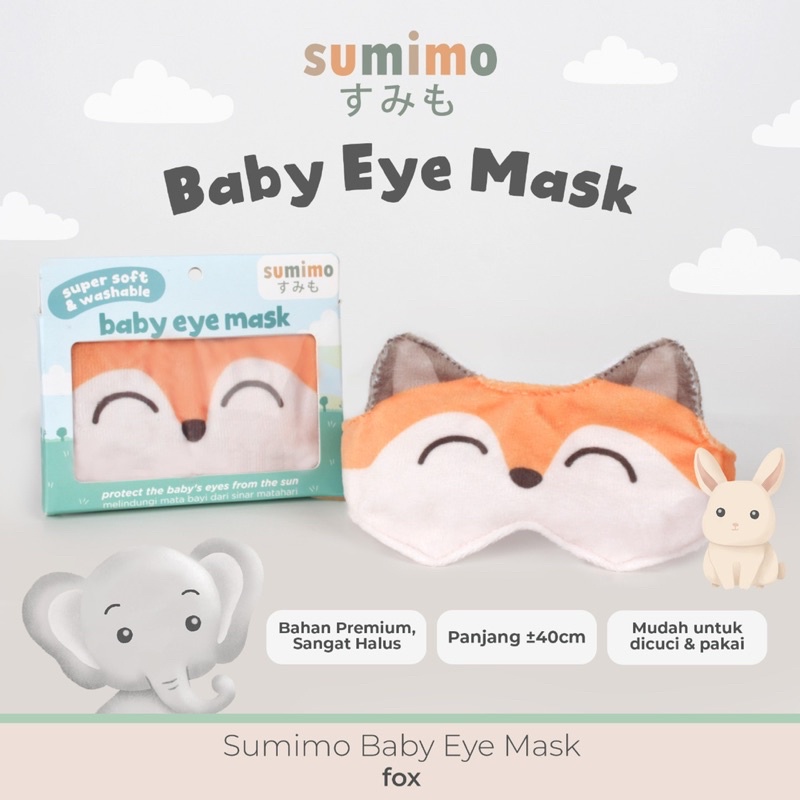 Sumimo EYE MASK Kacamata Jemur Baby Karakter Lucu / Penutup Mata Bayi Jemur