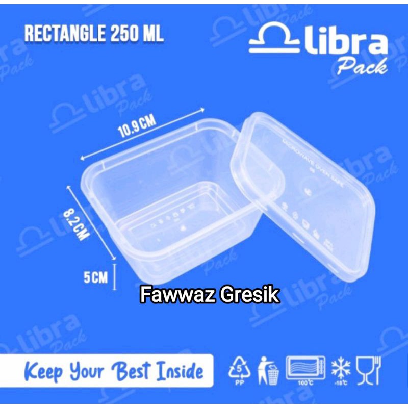 Thinwall Rectangle 250ml / Persegi Panjang / Kotak Makan / Container