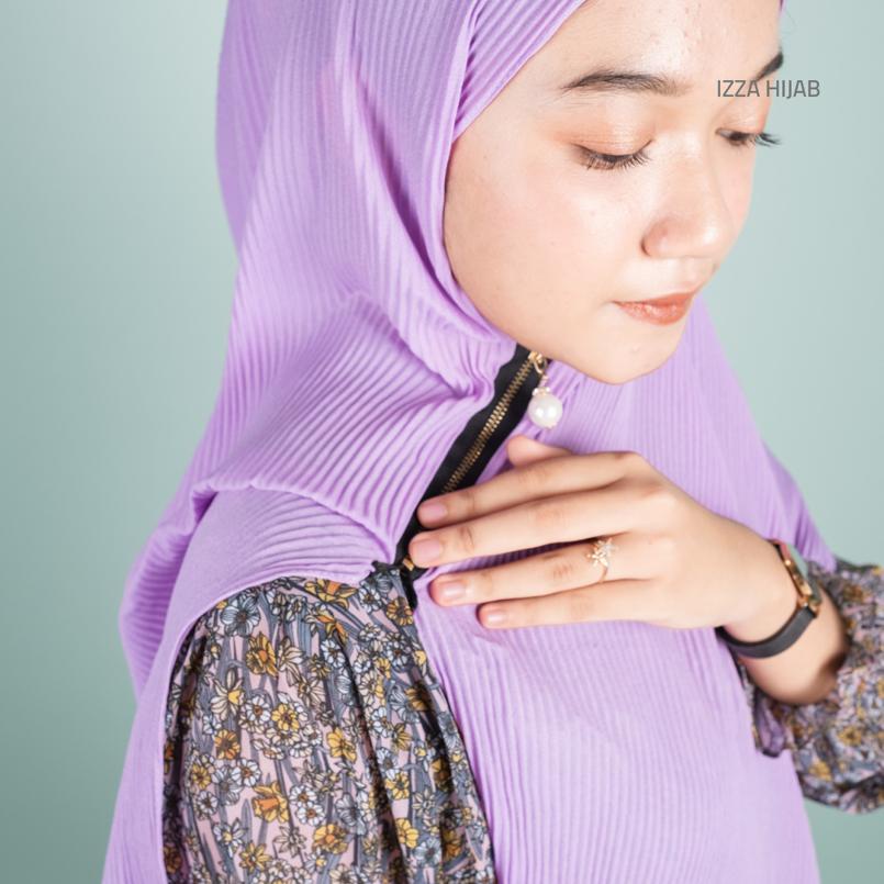 PASHMINA FULL PLISKET ZIPPER RESLETING/ PASHMINA ZIPPER RESLETING DIAMOND BY IZZA-5