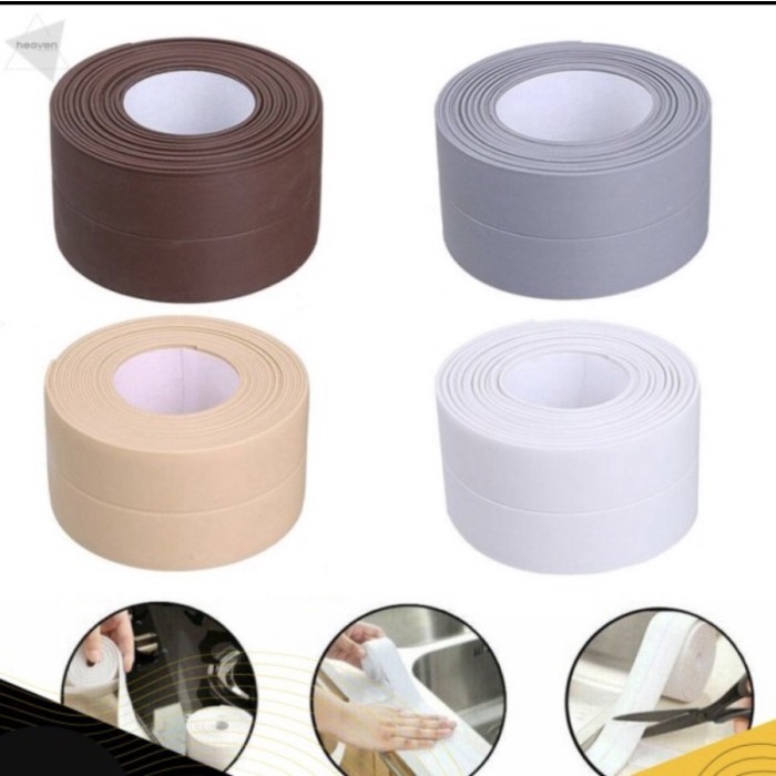 

Promo Waterproof Bathroom Tape Kitchen Sink Mouldproof Sealing Strip Tj Gilaa!!!