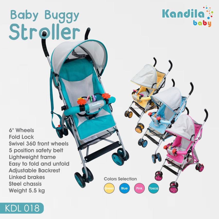 KANDILA BABY BUGGY STROLLER - GREEN