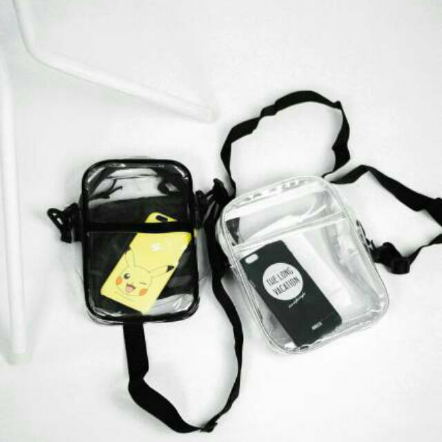 Sling bag transparan