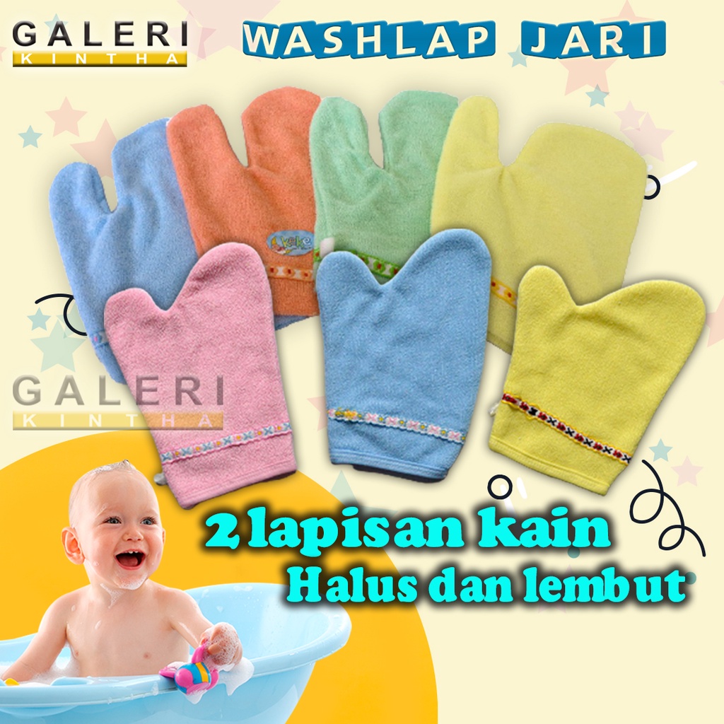 Waslap Bayi Perlengkapan Mandi Washlap Jari