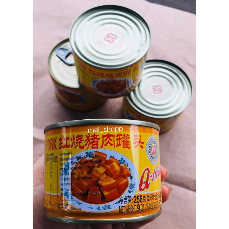 STEWED PORK Q THREE 256 GRAM/BA KUAN/BABI SAMCAN / Q3 STEWED PORK IMPORT SINGAPORE LTD